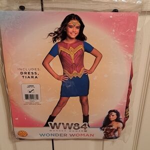 Wonder Women Kids Costume - Blue and Gold, Polyester 100% NWT